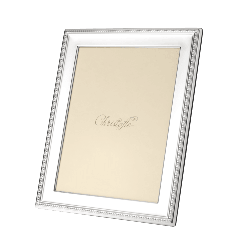 Christofle フォトフレーム18x24cm パールシルバーコーティング Silver-Plated Picture Frame - 7 x 9 in Perles | Christofle USA